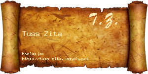 Tuss Zita névjegykártya